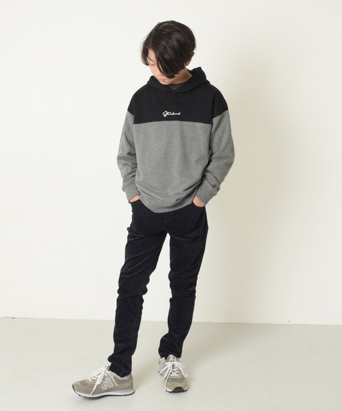 GLAZOS(グラソス)の「TC裏毛・バイカラーパーカー(その他トップス・キッズ・ベージュ/ライトブルー/グレー・140cm/150cm/160cm/170cm)」の18枚目の写真