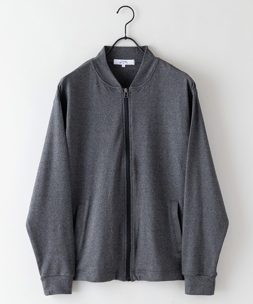 JEANS MATE(ジーンズメイト)の「【KAITEKI+】フラッフィースムースリブ ブルゾン(ブルゾン・メンズ・ブルー/ベージュ/チャコールグレー・MEDIUM/X-LARGE/LARGE)」の4枚目の写真
