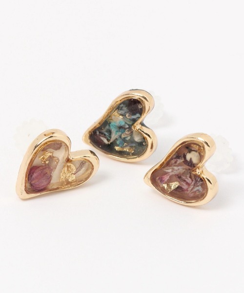 GLOBAL WORK(グローバルワーク)の「ハート封入ピアス/982527(ピアス(両耳用)・レディース・パープル/グリーン/ホワイト・FREE)」の5枚目の写真