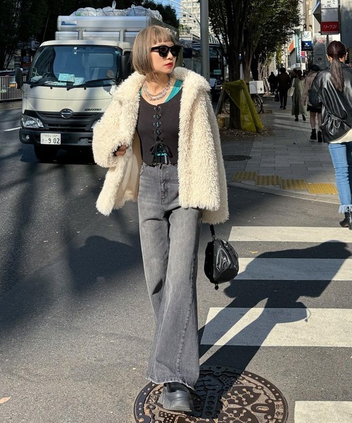 PAGEBOY（ページボーイ）の「2WAYミドルボアコート（その他アウター・レディース・アイボリー/ブラック・FREE）」の10枚目の写真