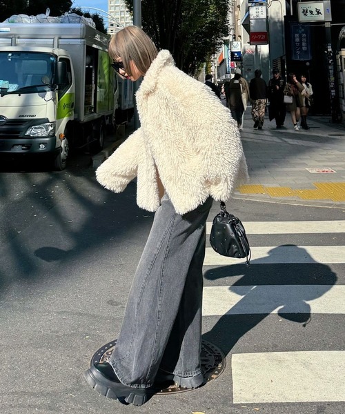 PAGEBOY（ページボーイ）の「2WAYミドルボアコート（その他アウター・レディース・アイボリー/ブラック・FREE）」の15枚目の写真