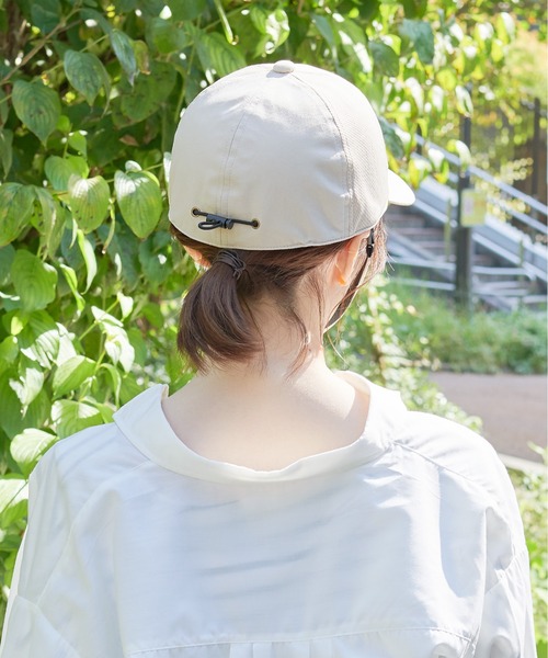 HAT MIKKE（ハットミッケ）の「【オシャメット】インナーガード入り自転車用ヘルメット / キャップ / 帽子 / UV対策 / 紫外線対策 / あご紐付き / CE規格（キャップ・レディース・ネイビー/ベージュ/ブラック・フリー）」の15枚目の写真