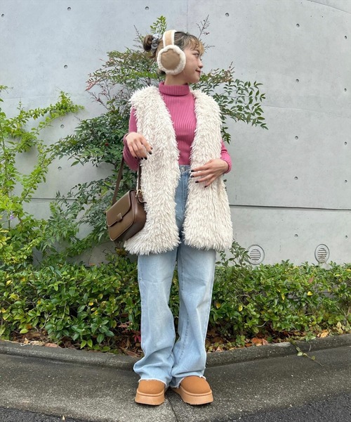 clear（クリア）の「ムートンショートブーツ（ブーツ・レディース・キャメル・M/L）」の14枚目の写真