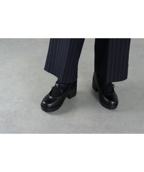 LibertyDoll(リバティードール)の「Liberty doll/大きいサイズ 厚底 チャンキーヒール ストラップ シューズ (3057M)(3061M)(スリッポン・メンズ・ブラック系2/ブラック系1・41/43/45)」の12枚目の写真
