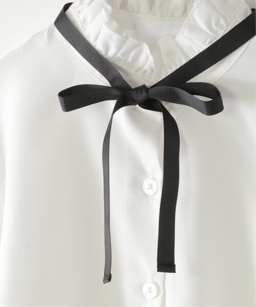 ikka（イッカ）の「【フォーマル対応】ボウタイ付きフリルブラウス（120~160cm）（シャツ/ブラウス・キッズ・オフホワイト・120/130/140/150/160）」の21枚目の写真