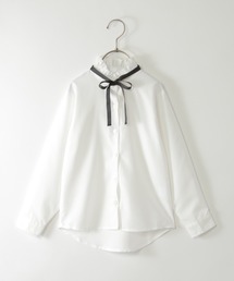 ikka | 【フォーマル対応】ボウタイ付きフリルブラウス（120~160cm）(シャツ/ブラウス)