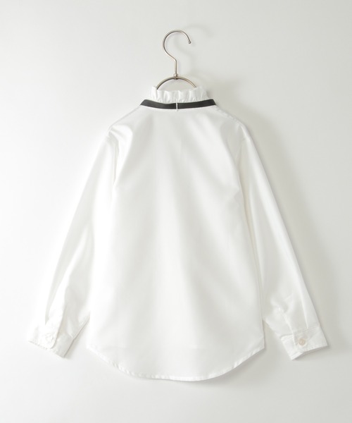 ikka（イッカ）の「【フォーマル対応】ボウタイ付きフリルブラウス（120~160cm）（シャツ/ブラウス・キッズ・オフホワイト・120/130/140/150/160）」の3枚目の写真