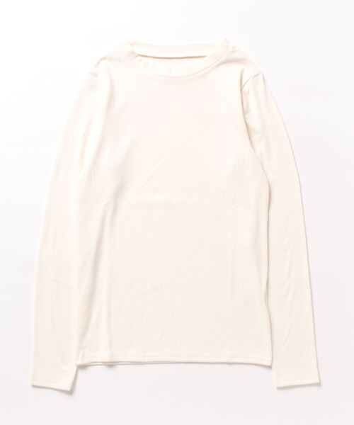 and it_（アンドイット）の「起毛リブクルーネック長袖Tシャツ（Tシャツ/カットソー・レディース・グレイッシュベージュ/ブラック/ブルー/アイボリー/グリーン・M）」の2枚目の写真