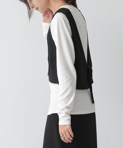 and it_（アンドイット）の「起毛リブクルーネック長袖Tシャツ（Tシャツ/カットソー・レディース・グレイッシュベージュ/ブラック/ブルー/アイボリー/グリーン・M）」の12枚目の写真