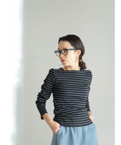 【新品未使用】【FIL DE FER】シースルーストライプ✕ローンコンビブラウス 新品未使用】【FIL DE FER】シースルーストライプ✕ローンコンビ