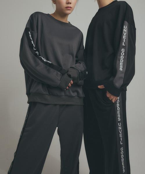 福寿外貌(フクジュガイボウ)の「【福寿外貌】ラインジャージトップス(ジャージ・レディース・チャコールグレー/パープル/ネイビー/ブラック・フリー)」の19枚目の写真