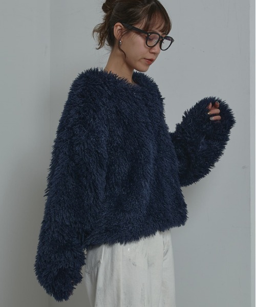 COLONY 2139（コロニートゥーワンスリーナイン）の「WEB・一部店舗限定 / 2WAYフリンジVネックプルオーバー（Tシャツ/カットソー・レディース・アイボリー/ブラック/グレー/ネイビー・FREE）」の4枚目の写真