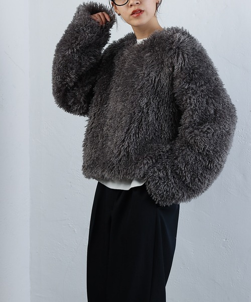 COLONY 2139（コロニートゥーワンスリーナイン）の「WEB・一部店舗限定 / 2WAYフリンジVネックプルオーバー（Tシャツ/カットソー・レディース・アイボリー/ブラック/グレー/ネイビー・FREE）」の10枚目の写真