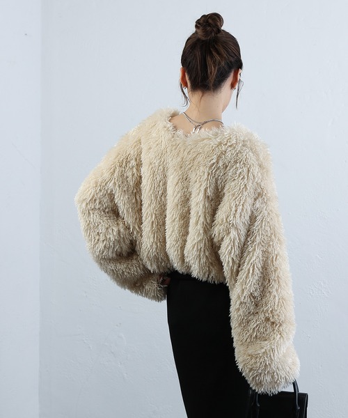 COLONY 2139（コロニートゥーワンスリーナイン）の「WEB・一部店舗限定 / 2WAYフリンジVネックプルオーバー（Tシャツ/カットソー・レディース・アイボリー/ブラック/グレー/ネイビー・FREE）」の19枚目の写真