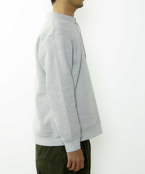 MEN'S MELROSE（メンズメルローズ）の「【MASTER FRAME/マスターフレーム】変形スタンドカラープルオーバースウェット（スウェット・メンズ・ミント/チャコールグレー/ライトグレー・4/3）」の7枚目の写真