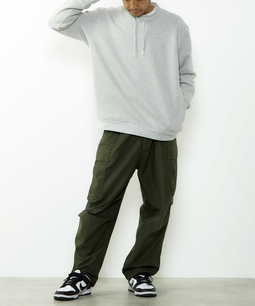 MEN'S MELROSE（メンズメルローズ）の「【MASTER FRAME/マスターフレーム】変形スタンドカラープルオーバースウェット（スウェット・メンズ・ミント/チャコールグレー/ライトグレー・4/3）」の19枚目の写真