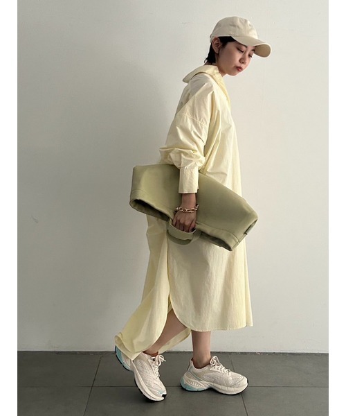 emmi（エミ）の「【emmi atelier】ラージトートバッグ（トートバッグ・レディース・ベージュ/ライム/ダークグレー・FREE）」の18枚目の写真