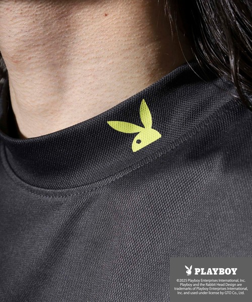 PLAYBOY（プレイボーイ）の「PLAYBOY プリントハイネック 半袖Tシャツ（Tシャツ/カットソー・メンズ・ホワイト/グレー系/ブラック/ホワイト系/ブラック系/チャコール・L/XL/M）」の15枚目の写真