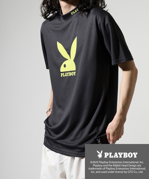 PLAYBOY（プレイボーイ）の「PLAYBOY プリントハイネック 半袖Tシャツ（Tシャツ/カットソー・メンズ・ホワイト/グレー系/ブラック/ホワイト系/ブラック系/チャコール・L/XL/M）」の22枚目の写真