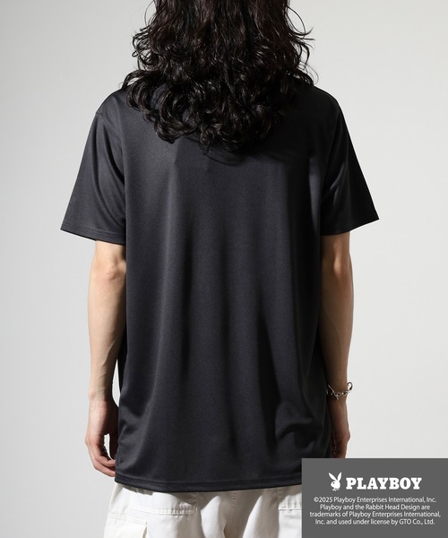 PLAYBOY（プレイボーイ）の「PLAYBOY プリントハイネック 半袖Tシャツ（Tシャツ/カットソー・メンズ・ホワイト/グレー系/ブラック/ホワイト系/ブラック系/チャコール・L/XL/M）」の14枚目の写真