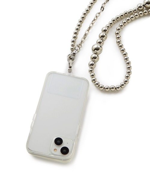 TREASURE TOPKAPI(トレジャートプカピ)の「【TREASURE TOPKAPI】ボールビーズ スマホ ショルダー ストラップ(ショルダーバッグ・レディース・オフホワイト/シルバー・FREE)」の7枚目の写真