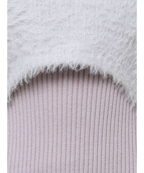 RESEXXY(リゼクシー)の「シャギーレイヤードリブニットワンピース(ワンピース・レディース・アイボリー/その他1/グレー・FREE)」の7枚目の写真
