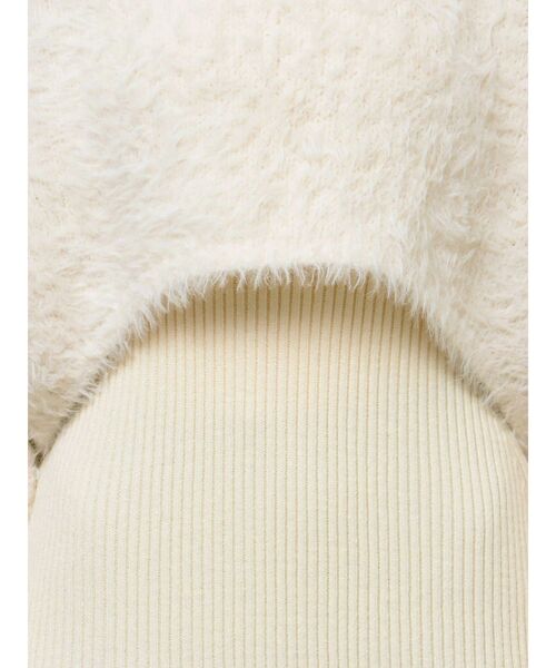 RESEXXY(リゼクシー)の「シャギーレイヤードリブニットワンピース(ワンピース・レディース・アイボリー/その他1/グレー・FREE)」の9枚目の写真