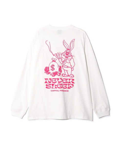 MANASTASH(マナスタッシュ)の「MANASTASH/マナスタッシュ/CiTee L/S RABBIT/シティーロングスリーブラビット(Tシャツ/カットソー・メンズ・ブラック/ブルー/ホワイト・M/L/XL/S)」の2枚目の写真