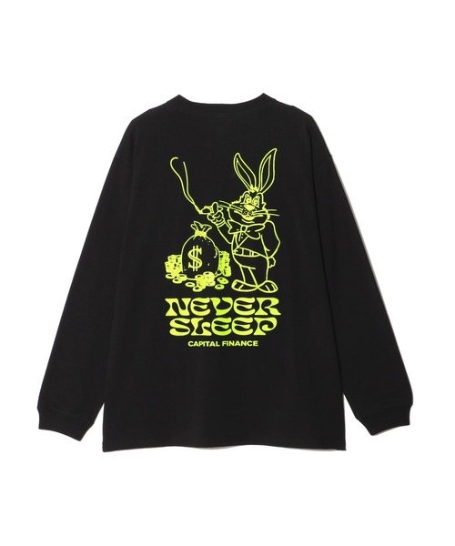 MANASTASH(マナスタッシュ)の「MANASTASH/マナスタッシュ/CiTee L/S RABBIT/シティーロングスリーブラビット(Tシャツ/カットソー・メンズ・ブラック/ブルー/ホワイト・M/L/XL/S)」の3枚目の写真