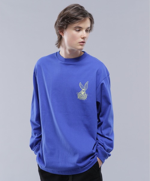 MANASTASH(マナスタッシュ)の「MANASTASH/マナスタッシュ/CiTee L/S RABBIT/シティーロングスリーブラビット(Tシャツ/カットソー・メンズ・ブラック/ブルー/ホワイト・M/L/XL/S)」の4枚目の写真