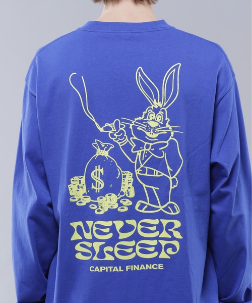 MANASTASH(マナスタッシュ)の「MANASTASH/マナスタッシュ/CiTee L/S RABBIT/シティーロングスリーブラビット(Tシャツ/カットソー・メンズ・ブラック/ブルー/ホワイト・M/L/XL/S)」の12枚目の写真