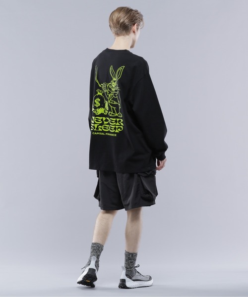 MANASTASH(マナスタッシュ)の「MANASTASH/マナスタッシュ/CiTee L/S RABBIT/シティーロングスリーブラビット(Tシャツ/カットソー・メンズ・ブラック/ブルー/ホワイト・M/L/XL/S)」の15枚目の写真