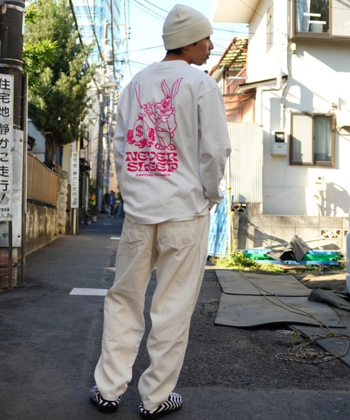 MANASTASH(マナスタッシュ)の「MANASTASH/マナスタッシュ/CiTee L/S RABBIT/シティーロングスリーブラビット(Tシャツ/カットソー・メンズ・ブラック/ブルー/ホワイト・M/L/XL/S)」の22枚目の写真