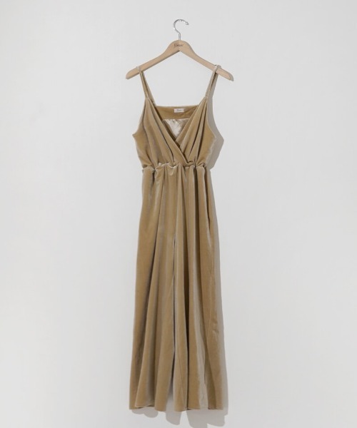 flower（フラワー）の「メルティングベロアロンパース（つなぎ/オールインワン・レディース・ベージュ/ブラック・M/S）」の15枚目の写真