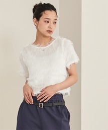 miette | キラキラフリンジ半袖トップス(Tシャツ/カットソー)