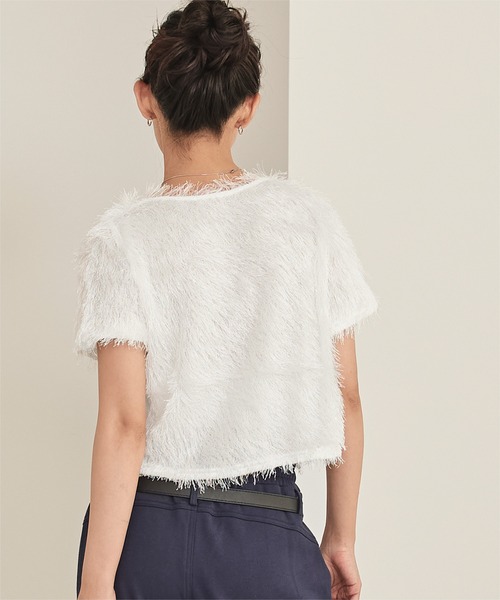 miette(ミエット)の「キラキラフリンジ半袖トップス(Tシャツ/カットソー・レディース・ピンク/ホワイト/ブラック・FREE)」の8枚目の写真