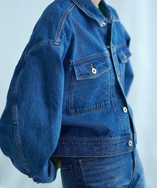 GALLEST(ギャレスト)の「フォルムデニムジャケット(デニムジャケット・レディース・アイボリー/チャコールグレー/ネイビー・40/38/36)」の3枚目の写真