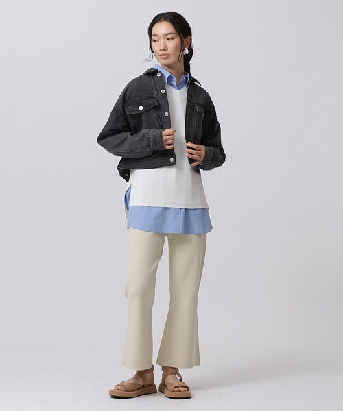 GALLEST(ギャレスト)の「フォルムデニムジャケット(デニムジャケット・レディース・アイボリー/チャコールグレー/ネイビー・40/38/36)」の22枚目の写真