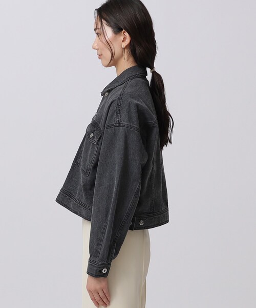 GALLEST(ギャレスト)の「フォルムデニムジャケット(デニムジャケット・レディース・アイボリー/チャコールグレー/ネイビー・40/38/36)」の12枚目の写真