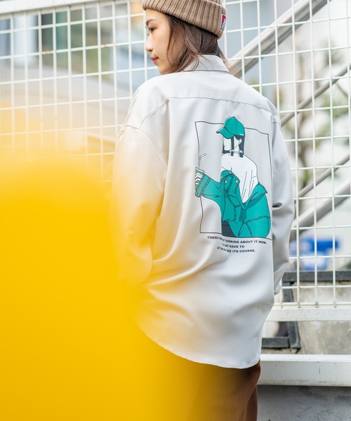 UNIIT(ユニット)の「【UNIIT/ユニット】 ガールズバックプリント ビッグシルエットシャツ(シャツ/ブラウス・メンズ・ブルー系その他2/グレー系その他/ブラック系その他/ホワイト系その他2/ブルー系その他/グレー系その他2・MEDIUM/LARGE)」の22枚目の写真