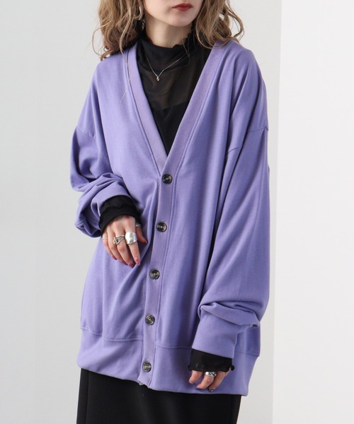 FUNALIVE(ファンアライブ)の「Simple v neck cardigan / シンプルVネックカーディガン / unisex(カーディガン/ボレロ・メンズ・ラベンダー/ブラック/アッシュグレー/杢グレー/チャコールグレー・M/L/XL)」の5枚目の写真