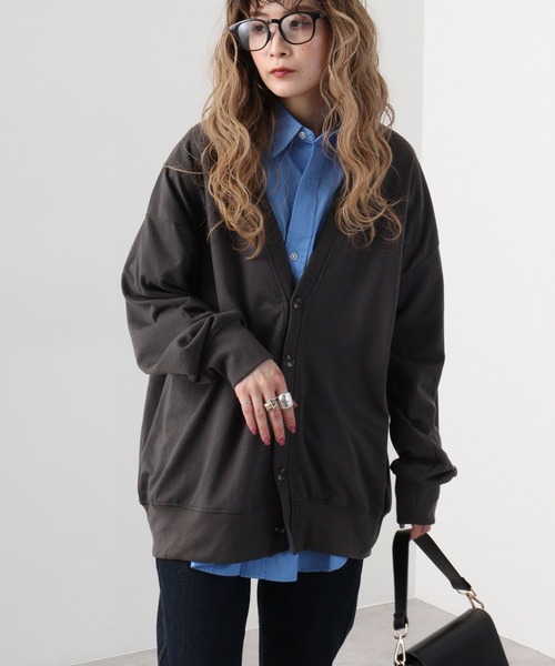 FUNALIVE(ファンアライブ)の「Simple v neck cardigan / シンプルVネックカーディガン / unisex(カーディガン/ボレロ・メンズ・ラベンダー/ブラック/アッシュグレー/杢グレー/チャコールグレー・M/L/XL)」の1枚目の写真
