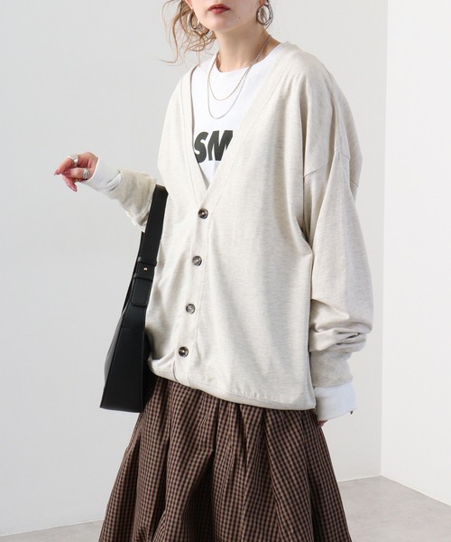 FUNALIVE(ファンアライブ)の「Simple v neck cardigan / シンプルVネックカーディガン / unisex(カーディガン/ボレロ・メンズ・ラベンダー/ブラック/アッシュグレー/杢グレー/チャコールグレー・M/L/XL)」の3枚目の写真