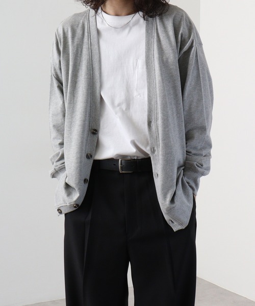 FUNALIVE(ファンアライブ)の「Simple v neck cardigan / シンプルVネックカーディガン / unisex(カーディガン/ボレロ・メンズ・ラベンダー/ブラック/アッシュグレー/杢グレー/チャコールグレー・M/L/XL)」の16枚目の写真
