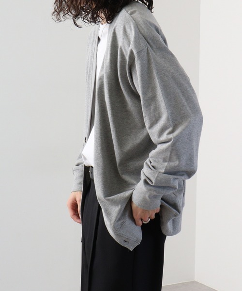 FUNALIVE(ファンアライブ)の「Simple v neck cardigan / シンプルVネックカーディガン / unisex(カーディガン/ボレロ・メンズ・ラベンダー/ブラック/アッシュグレー/杢グレー/チャコールグレー・M/L/XL)」の17枚目の写真