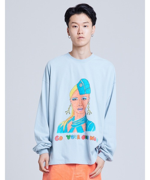 Little sunny bite(リトルサニーバイト)の「《Little Sunny Bite》sandwitch shop x little sunny bite My muse LS TEE(Tシャツ/カットソー・レディース・ブラック/ホワイト/サックスブルー・SMALL/MEDIUM)」の3枚目の写真
