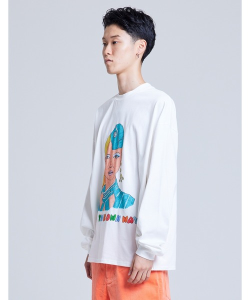 Little sunny bite(リトルサニーバイト)の「《Little Sunny Bite》sandwitch shop x little sunny bite My muse LS TEE(Tシャツ/カットソー・レディース・ブラック/ホワイト/サックスブルー・SMALL/MEDIUM)」の4枚目の写真