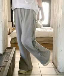 リボンワイドスウェットパンツ