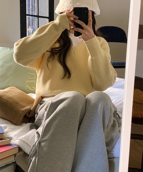 by muni:r（バイ ムニール）の「リボンワイドスウェットパンツ（スウェットパンツ・レディース・ブラック/グレー・FREE）」の9枚目の写真