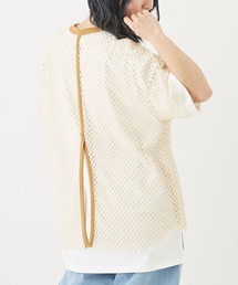 CUBE SUGAR（キューブシュガー）の「バックスリットメッシュTシャツ（Tシャツ/カットソー）」